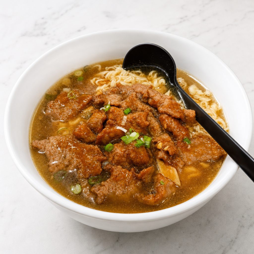 Satay Beef Ramen Noodle Soup 沙爹牛肉公面.