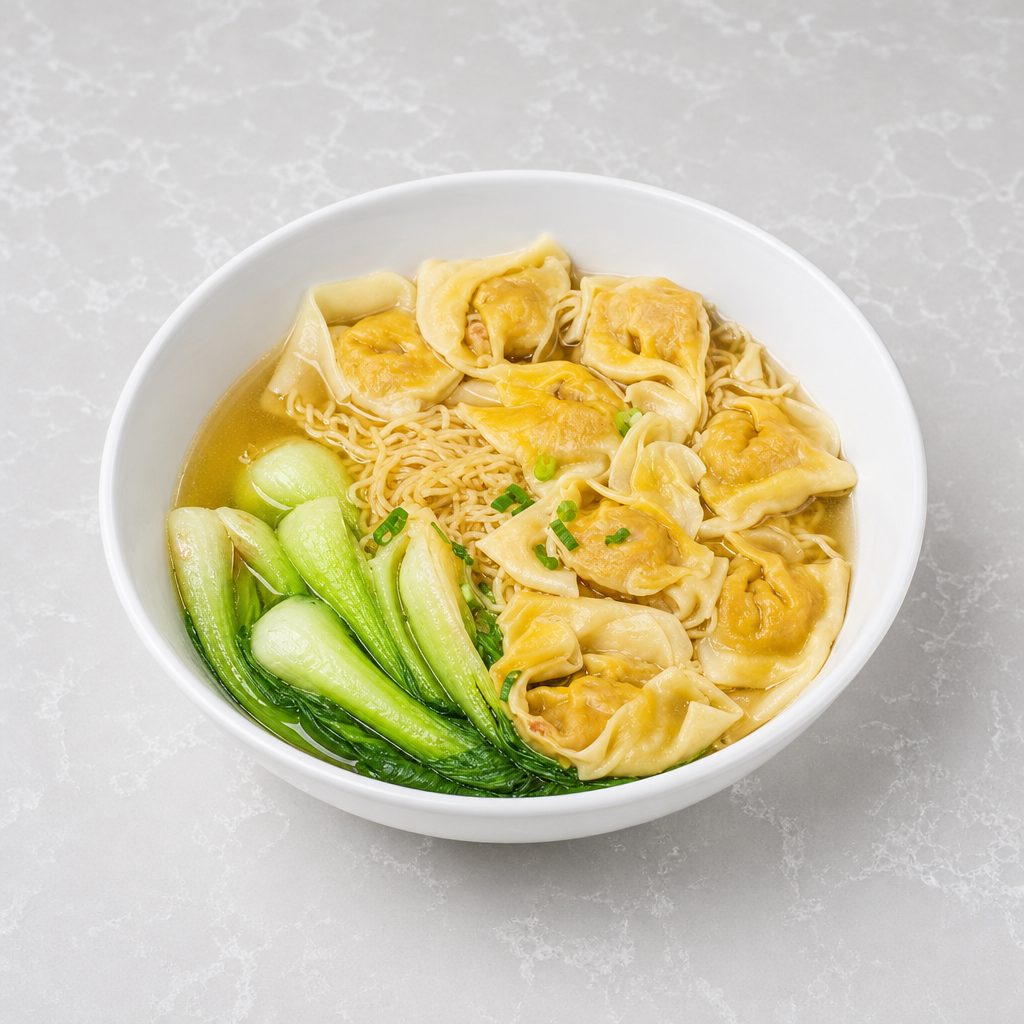 Hong Kong Wonton Noodle Soup 港式云吞面.