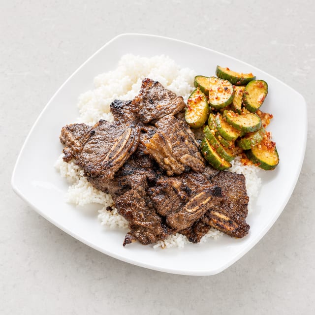Korean Galbi Over Rice 韩式牛仔骨饭.