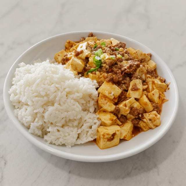 (S) Szechuan Mapo Tofu Over Rice 四川麻婆豆腐饭.