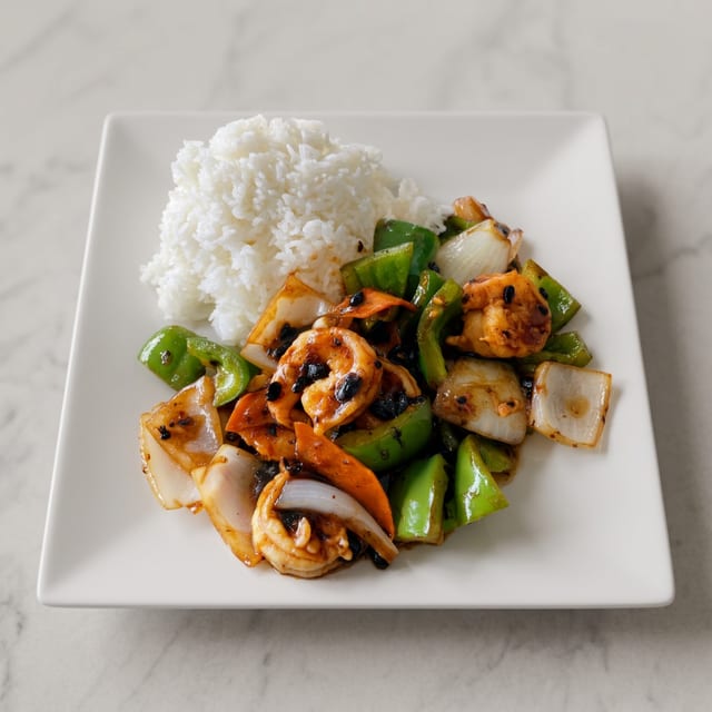 Beef Black Bean Sauce Over Rice 豉汁牛饭.