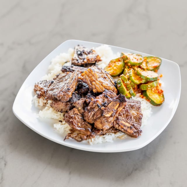 Korean Galbi Over Rice 韩式牛仔骨饭.