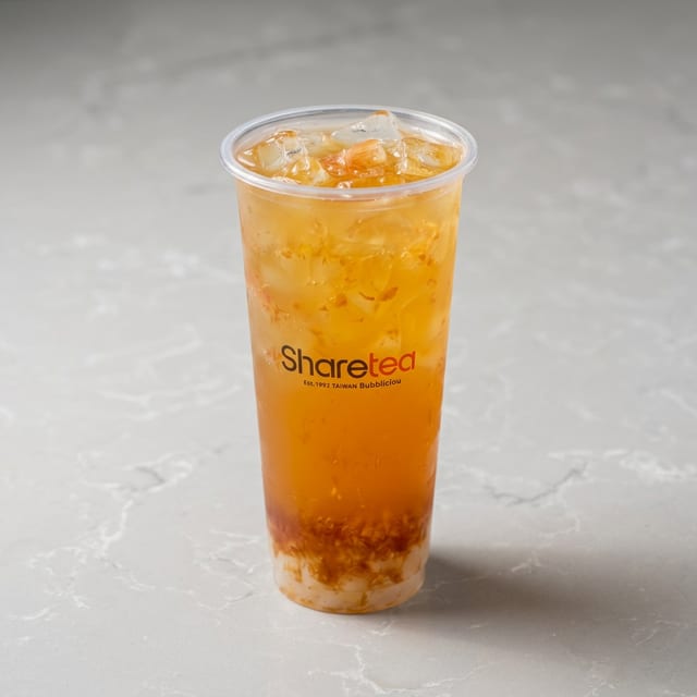 Grapefruit Honey Lemonade w/ Crystal Boba.