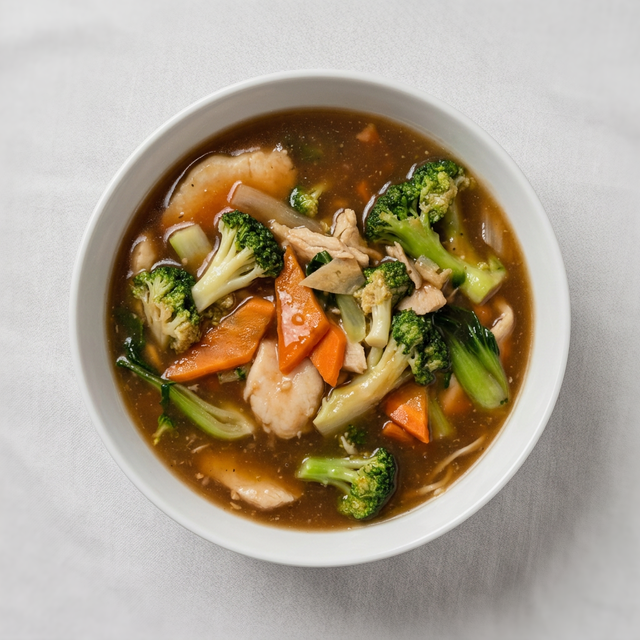 Chicken Pan Fried Egg Noodles (Saucey) 鸡两面黄.
