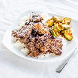 Korean Galbi Over Rice 韩式牛仔骨饭