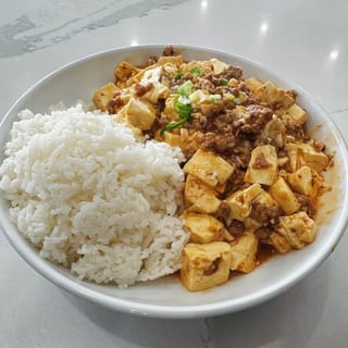 Szechuan Mapo Tofu Over Rice 四川麻婆豆腐饭